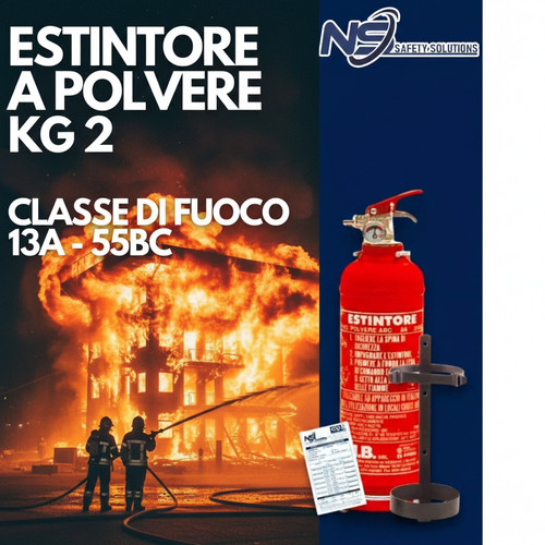 Estintore 2kg polvere - 2kg,